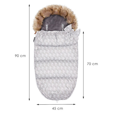 Fußsack ,Winter Babyschlafsack mit Schleife, 45 x 90 cm